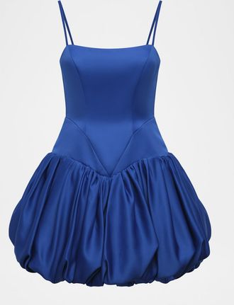 Bcbgmaxazria Satin Mini Bubble Dress