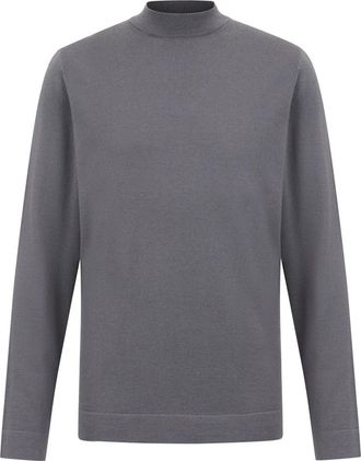 Drykorn Merino wollen coltrui - Heren - Coltruien - Grijs - S - Wol - Truien & Vesten