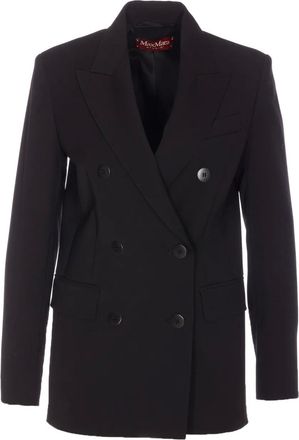 Max Mara Jack met dubbele rij knopen - Zwart