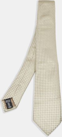 Emporio Armani Grey Jacquard Silk Tie