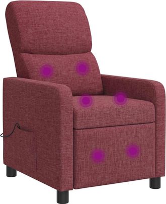 vidaXL Recliner Rojo Vino Tela Vidaxl