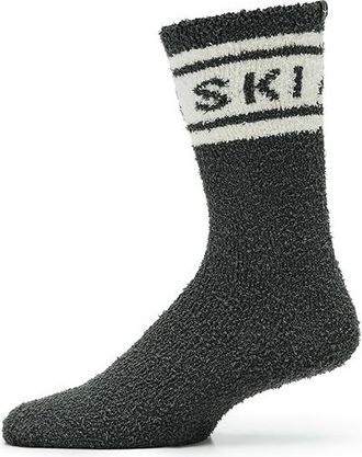 Barefoot Dreams Cozychic (r) Apres Ski Socks Sock Dark Moss/Cream : LG-XL (US Mens Shoe 9-14 - Womens Shoe 11-12), Polyester