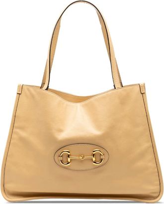 Gucci Borsa tote Horsebit media in pelle 1955 2000-2015 - Marrone