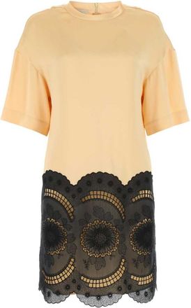 Stella McCartney Light Pink Lace-embroidered Minidress