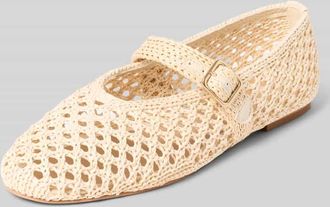 Inuovo Ballerina in Flecht-Optik in Offwhite, Gr&ouml;&szlig;e 36