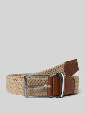 Bugatti G&uuml;rtel in Flecht-Optik mit Dornschlie&szlig;e in Beige, Gr&ouml;&szlig;e 100