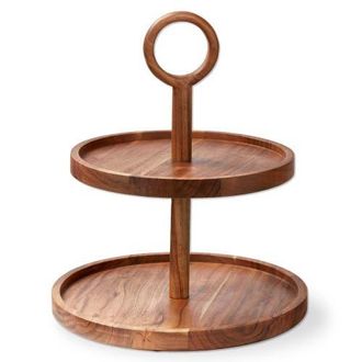 Tag Loop 2 Tier Natural Wood Server Trays for Everyday Use in Beige at Nordstrom
