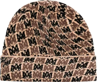 Amiri Swirl monogram beanie - men - Viscose/Polyamide - One Size - Neutrals