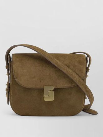 SOEUR bellissima mini suede crossbody bag buckle