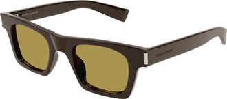 Saint Laurent Brown Square Unisex Sunglasses SL 719 004 47