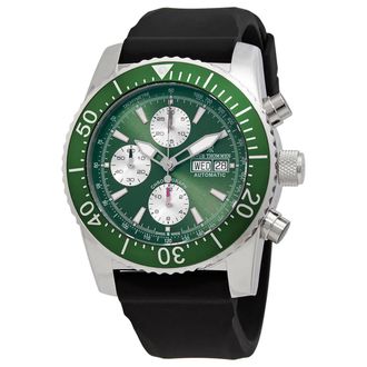 Revue Thommen Diver Chronograph Automatic Green Dial Mens Watch 17030.6531