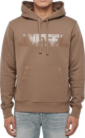 Diesel Brown Logo Regular Hoodie