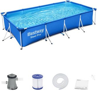 Bestway Piscina Steel Pro + Depuradora 400x211x81 Cm 56424
