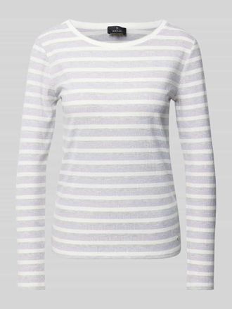 Monari Longsleeve mit geripptem Rundhalsausschnitt in Flieder, Gr&ouml;&szlig;e 42