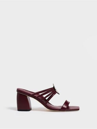 Marion Parke Mia Block Heel | Nappa in Burgundy at Nordstrom, Size 35.5