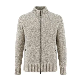 Eleventy Textured Knit Cardigan - male - Eleventy - Cardigans - Beige - XL - Knitwear