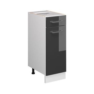 Vicco Mueble Bajo Universal R-line, Antracita Alto Brillo, 30 Cm Con Caj&oacute;n, Sin Encimera Vicco