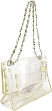 Chanel Pre-owned Plastic Chain Shoulder Bag - Dames - Vintage Schoudertas - Beige - ONE Size - Vintage