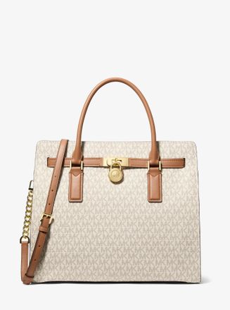 Michael Kors Hamilton Moderne Large Signature Logo Satchel