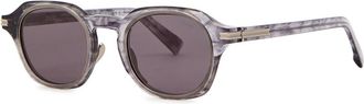 Ermenegildo Zegna Round-frame Sunglasses - Blue Light - One Size