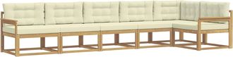 vidaXL Conjunto De Sof&aacute;s De Exterior 4 Uds. Blanco Y Crema Poli&eacute;ster Vidaxl