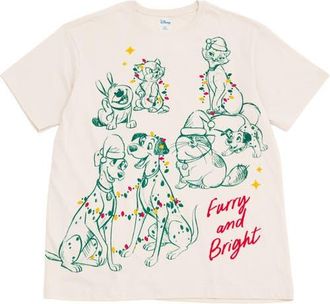 Disney Holiday Short Sleeve T-Shirt in Ivory Disney Classics at Nordstrom, Size Xx-Large