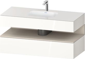 Duravit Qatego Lavabo Encastrado Con Base De Lavabo Consola, - Duravit