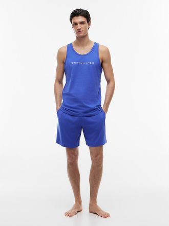Tommy Hilfiger Mens Hilfiger Logo Pull-On Sleep Short - Blueberry - XL