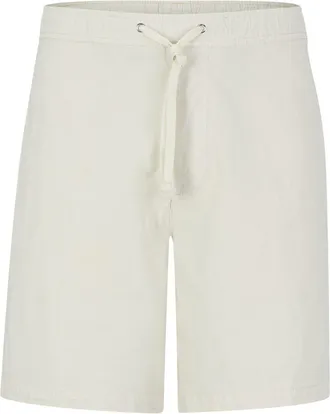 HUGO BOSS Heren Karlos Katoenen Casual Shorts (Wit)