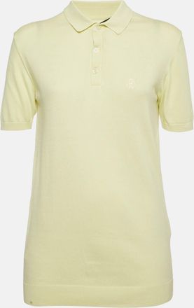 Roberto Cavalli Yellow Jersey Knit Polo T-Shirt