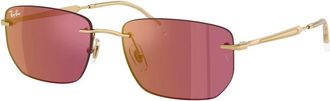 Ray-Ban Stijlvolle zonnebril Rb 3768 in zwart - unisex - Zonnebrillen - Geel - 56 MM - Accessoires