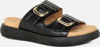 Gabor Womens Abe Womens Mule Sandals - Black - Size: 6.5