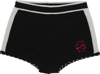 Enfants Riches Deprimes Shorts a righe con ricamo - Nero