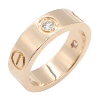 Cartier Gold Clear Pink Gold (18K) Band Ring (Pre-Owned)