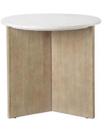 Mercana Enzo Marble Tabletop Foyer Accent Table