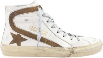 Golden Goose Bruine Su&egrave;de Ster Sneakers - Dames - Sneakers - Wit - 37 EU - Su&egrave;de - Schoenen