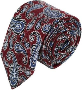 Trafalgar Store Wharton Wavy Paisley Silk Novelty Necktie in Red at Nordstrom
