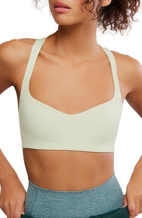 Free People FP Movement Win Win Sweetheart Racerback Bra in Whipped Lime at Nordstrom, Size X-Small