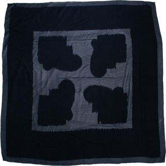 Armani Pre-owned Womens Giorgio black silk scarf with sheer - One Size