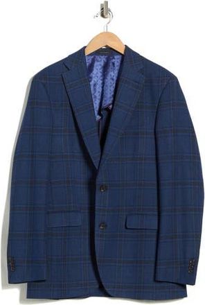 Jack Victor Elex Plaid Wool Blend Sport Coat in Navy at Nordstrom Rack, Size 44 Regular