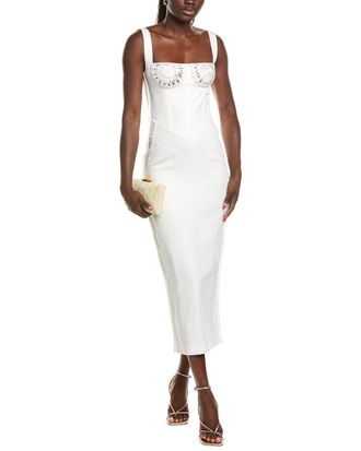 Paris Georgia Paris Georgia Micah Linen-Blend Midi Dress