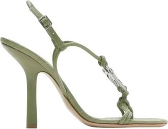 Burberry Ronda 105 Leather Sandals, Brand Size 36.5 ( US Size 6.5 )