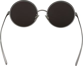 Dolce & Gabbana Silver Plated Round Gray Le Nses Women Sunglasses Metal