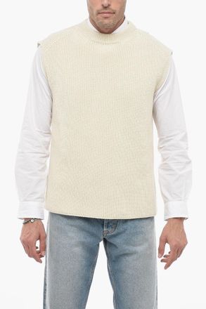 Jil Sander Gilet in Maglia con Finiture a Coste Jil Sander