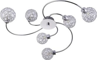 Lindby L&aacute;mpara de techo de metal plateado