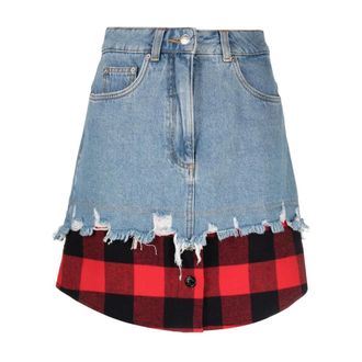 Moschino Dames, Rokken, Blauw, Maat: XS Denim