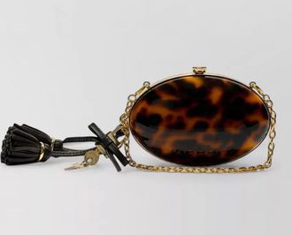 Self Portrait diamante acrylic mini clutch bag