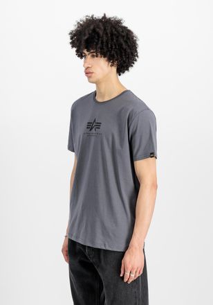 Alpha Industries T-Shirt ALPHA INDUSTRIES Basic T-Shirt ML, Herren, Gr. XXL, schwarz (grauschwarz, schwarz), Obermaterial: 100% Baumwolle, Shirts T-Shirt