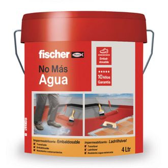 Fischer Pintura Impermeabilizante Embaldosable 4l Para Terrazas, Tejados, Transitable, Terracota