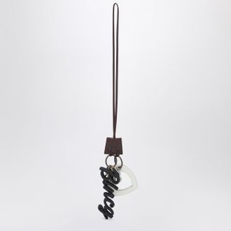 Balenciaga Keychain Charm Heart Le City Burgundy/White